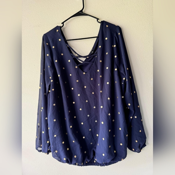 Torrid Chiffon Lattice Blouse - Picture 4 of 8